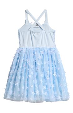 They'll be standing out in this unicorn-inspired party dress that has a stretchy sequined bodice and a floaty tulle skirt with snowflake appliqué details all over. Slips on over head Stretch lining Bodice is 95% polyester, 5% spandex; skirt is 100% polyester Hand wash, line dry Imported Glitter Party Dress, Glitter Party, Fabric Gift Bags, Fabric Gifts, Nordstrom Store, Free Fabric, Signature Design, Nordstrom Dresses, Print Gifts