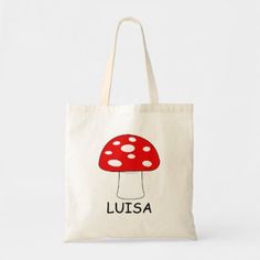 Cute custom red cap mushroom with white spots tote bag Everyday Customizable Red Bags, School Classroom Ideas, Red Cap Mushroom, Handpainted Tote, Handpainted Tote Bags, Sewing Clothes Women, Wallpaper Y2k, Red Cap, Bag Ideas