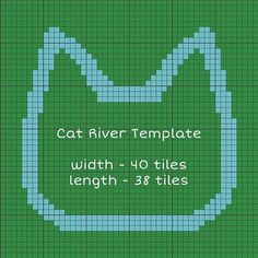 a cross stitch pattern with the text cat river template width - 40 tiles length - 38 tiles