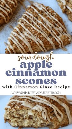 an apple cinnamon scones with cinnamon glaze recipe