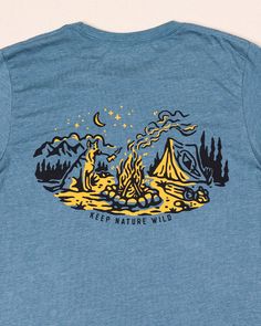 The stars are out, the moon is high, and you’re roasting marshmallows with your dog…well, your dog is roasting a bone…but, you get the idea. This comfy long-sleeve tee was designed for campfire-loving adventurers like you & your pup. Regular Fit Cotton/Poly Blend We’re not your average outdoor brand... Together we pick up one pound of trash from the wild for every product sold! Find out more here! River Shirt Ideas, Travel Tshirt Design Ideas, Simple T Shirt Design, Simple Tees Design, Outdoor Fits, T Shirt Design Ideas Creative, Shadow Poster, Campfire Design, Summer Camping Ideas