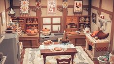 a model kitchen and dining room in an old fashioned doll house style home decorating