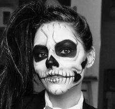 skeleton face paint - Google Search Skeleton Face Paint, Paint Halloween, Face Paint, Skeleton, Halloween Face, Face Makeup