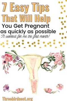 the words 7 easy tips that will help you to get pregnant as quickly as possible