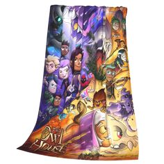 an image of cartoon characters on a blanket