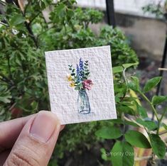 Watercolor Pictures, Diy Watercolor Painting, Watercolour Inspiration, Diy Watercolor, Paintings I Love, Sea Glass Art, Bunch Of Flowers, Mini Paintings, My Thoughts