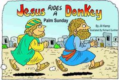 jesus rides a donkey to church by jll kemp from luke 19 - 29 cartoon