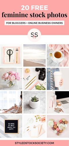 the 25 free feminine stock photos for bloggers and online business owners are on sale