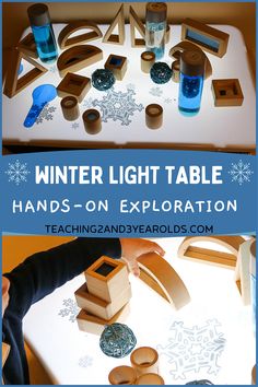 the winter light table hands - on exploration is an easy and fun activity for kids