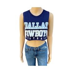 "Team:  Dallas Cowboys Size: Small Color: Navy Blue Material: Cotton Blend Measurements: Chest:  14.5\" (Front Chest Side to Side) Total Length: 14\" (Top to Bottom) *All measurements are approximate and taken of the outside of the item while it was lying on a flat surface.  **We recommend comparing the measurements outlined below w/ a shirt that you regularly wear to best determine sizing & fit.  Please review the measurements outlined above & sizing photo provided in the listing. Condition: Football Crop Top, Dallas Cowboys Maternity Shirt, Chiefs Crop Top, Dallas Cowboys Leopard Shirt, Women’s Dallas Cowboys Shirt, Sleeveless Crop Top, Crop Tshirt, Dallas Cowboys, Graphic Tees Women