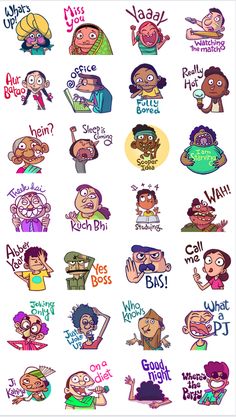 stickers with different types of people and words on them, including one that says what's the best?