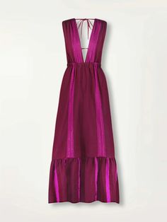 Bright Pink Bridesmaid Dresses, Magenta Dress, Deep Plunge, Caftan Dress, Plunge Neckline, Front Tie Top, Curvy Outfits, Sweet Dress, Inspiration Style