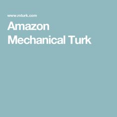 an amazon mechanical turk logo on a blue background