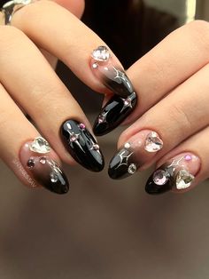 Asian Nails, Beauty Nails Design, Nail Art Designs Diy, Kawaii Nails, Floral Nails