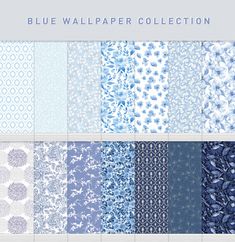 the blue wallpaper collection is available in multiple colors