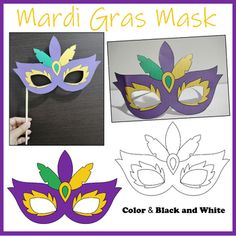 the mardi gras mask is made from paper