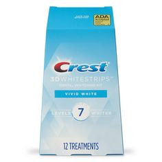 Want a whiter smile at home? Choose Crest 3DWhitestrips, the #1 dentist-recommended at-home teeth whitening brand. Get a brighter, whiter smile in just 12 days with Crest 3DWhitestrips Vivid White. This 30-minute teeth whitening treatment makes it easy to whiten teeth without leaving the house. It has been accepted by the American Dental Association and uses the same enamel safe teeth whitening ingredient as dentists. Try the Vivid White teeth whitening kit and get 100% noticeably whiter teeth, Crest White Strips, Crest 3d White, Sosua, American Dental Association, Loose Tooth, Whiten Teeth, Yellow Teeth, Teeth Whitening Strips, Tooth Sensitivity