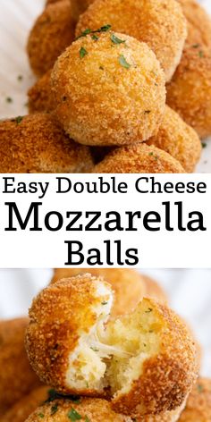 easy double cheese mozzarella balls are the perfect appetizer for any party