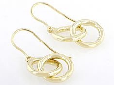 10k Yellow Gold Double Circle Dangle Earrings. Measure approximately 1 5/16" L x 7/16" W and have fishhook backings. Yellow Gold Jewelry With French Hook, 14k Gold Round Jewelry With French Hook, Gold Dangle Earrings With Fish Hook, Yellow Gold Drop Earrings With French Hook, Elegant Fish Hook Drop Earrings, 14k Gold Dangle Jewelry With French Hook, Gold Drop Earrings With Fish Hook, Gold Sterling Silver Earrings With Lobster Clasp, Elegant Gold Jewelry With Fish Hook