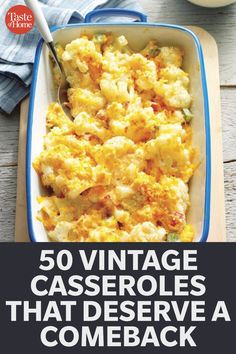 the cover of 50 vintage casseroles that deserves to come back