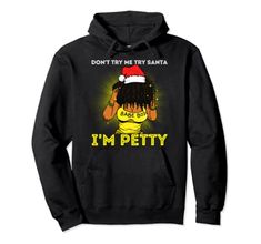 Don't Try Me Try Santa I'm Petty Christmas Melanin Queen Fun Pullover Hoodie Xmas Queens Melanin Black Girl Magic Wom... Boss Babe, Pullover Hoodie, Top Styles