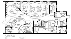 the floor plan for an office