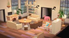 the living room is decorated in pastel colors and features an animal - themed fireplace