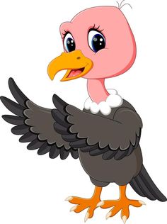 illustration of Vulture cartoon Vulture Illustration, Cartoon Vulture, Cute Eagle, Eagle Cartoon, V Alphabet, Vector Character Design, Cartoon Cartoon, Class Decoration, All About Animals