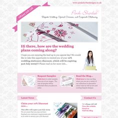 the wedding website is designed to look like it has pink flowers and scrolls on it