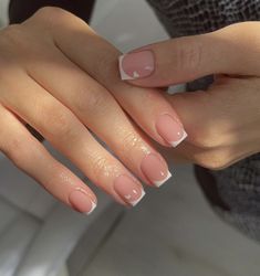 French Manicure Nails, Simple Acrylic Nails, Bride Nails