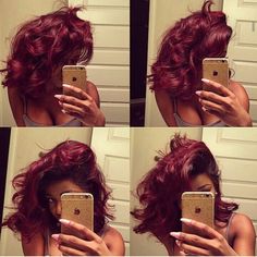 @xolinae 💘 Aesthetic Red Hair, Gods Child, 2010 Aesthetic, Burgundy Hair Dye, Hair Luxury, Dyed Hair Inspiration, Cute Box Braids Hairstyles, Aesthetic Red