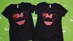 LGBT Lesbian Minnie Mouse Heads She's Mine I'm Hers Pointing Hands (more styles available on our site), ladies black v necks by MarriedWithMickey V Necks, Wedding Disney, Gay Shirts, Pointing Hand, Gildan Sweatshirts