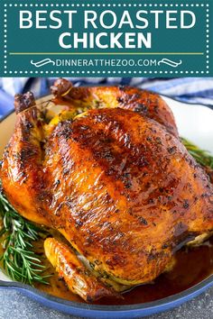 the best roasted chicken recipe with herbs and gravy