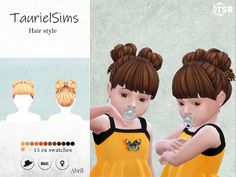 Ts4 Infant Hair, The Sims 4 Cc Hair Kids, Girl Toddler Hairstyles, Sims 4 Toddler Hair, Little Sims, Sims Aesthetic, Sims 4 Stories