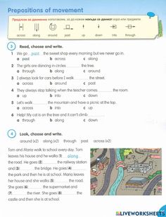 a worksheet with words and pictures on it