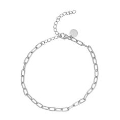 "Accessorize your look with this beautifulÂ disc charm bracelet. Accessorize your look with this beautifulÂ disc charm bracelet. Metal: sterling silver Length: 7.25 in. Plating: rhodium, 14k gold Finish: polished Packaging: dust bag Additional details: nickel free Size: 7.25"". Color: Multicolor. Gender: female. Age Group: adult." Modern Silver Bracelets With Charms, Modern Charms Bracelets, Classic Everyday Charm Bracelet, Trendy Silver Charm Bracelet With Extender, Everyday Classic Charm Bracelet, Minimalist Metal Bracelet With Charms, Classic Everyday Silver Chain Charm Bracelet, Silver Charms Chain Bracelet For Everyday, Trendy Silver Round Charm Bracelet