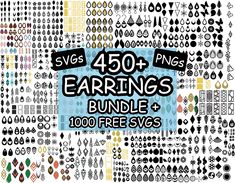 50 pairs of earrings bundle and 100 free svg files