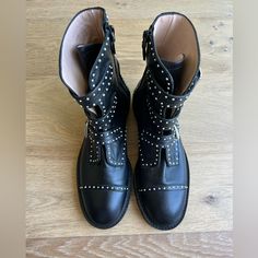 Barely Worn In Excellent Condition Studded Ankle Boots, Stuart Weitzman Shoes, Moto Boots, Stuart Weitzman, Ankle Boot, Women Shoes, Boots, Leather, Women Shopping