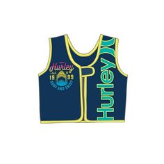 a blue and yellow vest with the words humbley youth on it's chest