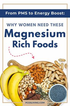 Are you seeking to boost your health with magnesium-rich foods? Check out our comprehensive guide on magnesium-rich foods for women. Whether you're aiming to balance hormones, improve energy levels, or manage PMS, these foods are a game-changer. Read our blog post to learn more and find easy tips for incorporating these foods into your diet. Magnesium Rich Foods, Improve Energy Levels, Improve Energy, Hormone Health