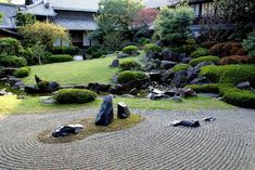 Zen Gardens & Asian Garden Ideas (68 images) Japanese Rock Garden Design, River Rock Garden, Zen Rock Garden, Garden Rake