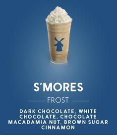 a drink with whipped cream in it and the caption s'mores frosted