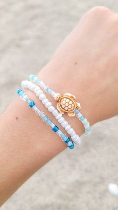 Summer Jewelry Beach, Preppy Bracelets, Surf Jewelry, Beachy Jewelry, Preppy Jewelry, Beach Bracelet, Bracelet Summer, Turtle Bay, Turtle Bracelet