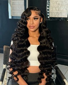 28inch Body Wave Wig, Side Part Wig With Curls, Grade Hairstyles, Bratz Hairstyles, Hair Photoshoot Ideas, Black Lace Wig, Wig Installs, Future Hairstyles