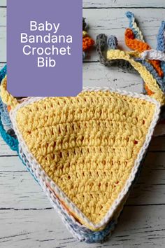 Create this cute beginner crochet baby bib with this free pattern.