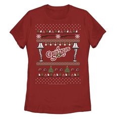 Update your holiday wardrobe with this A Christmas Story ugly Christmas sweater logo tee. Update your holiday wardrobe with this A Christmas Story ugly Christmas sweater logo tee.  Crewneck Short sleevesFABRIC & CARE Cotton Machine wash Imported Size: Small. Color: Red. Gender: unisex. Age Group: kids. Christmas Story, Garden Club, Holiday Wardrobe, Logo Tee, A Christmas Story, Logo Tees, Ugly Christmas, Christmas Sweater, Being Ugly