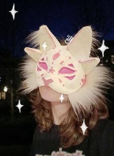 Alien Therian Mask Ideas, Cat Mask Ideas Therian, Pink Therian Mask