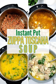 instant pot zuppa toscana soup is an easy and delicious meal that's ready in under 30 minutes