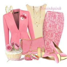 . فستان سهرة, Looks Chic, Complete Outfits, Pink Outfits, Pink Shoes, Work Fashion, Look Chic, Beautiful Fashion