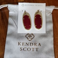 Nwt Kendra Scott Deep Burgundy Elle Earrings Jewelry Kendra Scott, Deep Burgundy, Kendra Scott Jewelry, Earrings Color, Kendra Scott, Red Gold, Jewelry Earrings, Women Jewelry, Red